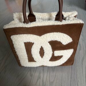 Dolce & Gabbana Tan and Cream Tote Bag